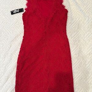 Jump Red Lace Mini Dress